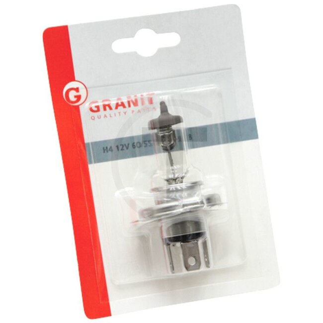 GRANIT Halogen bulb H4 12V / 60/55W, blister pack, 10 pcs - 47712V60/55WH4BL/10 | Voltage: 12 V | Power: 60 / 55 watts | Socket: P43t | Additional information: • Blister pack