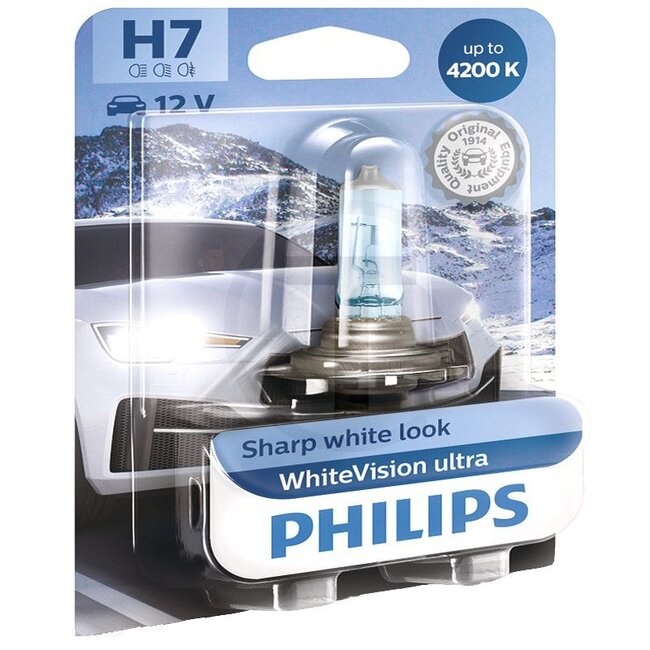 Philips Halogen bulb H7 dipped beam 12 V, 55 W, base PX26d | 12972WVUB1