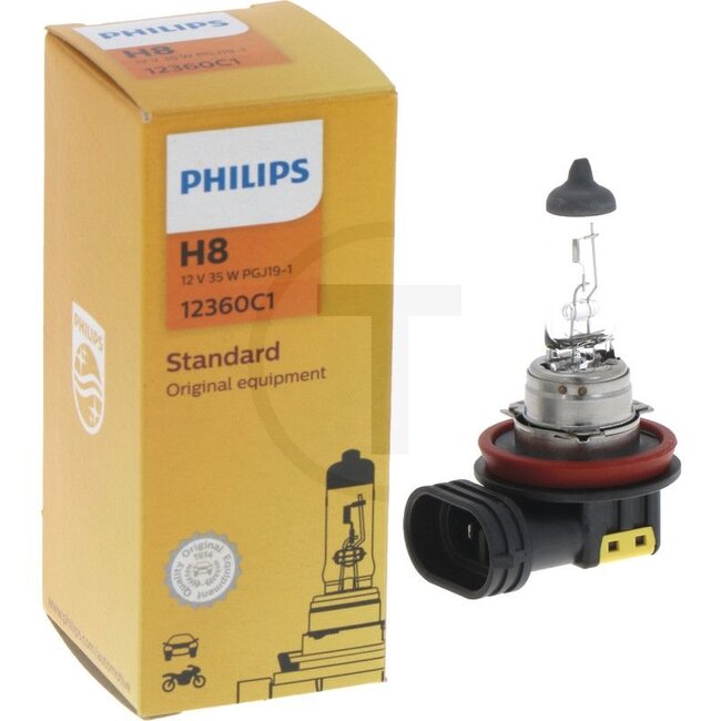 Philips Halogen bulb H8 12V / 35W - Voltage: 12 V, Power: 35 watts, Socket: PGJ19-1
