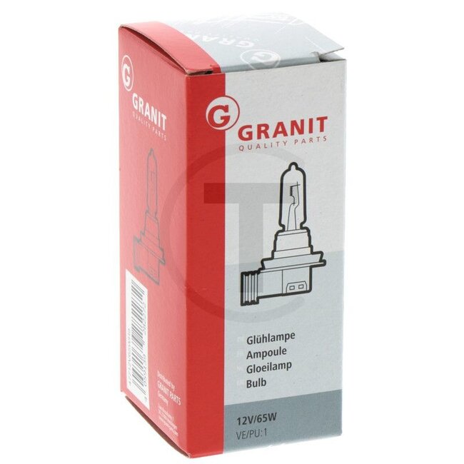 GRANIT Halogenlampe H9 12V / 65W - Spannung: 12 V, Leistung: 65 Watt, Sockel: PGJI19-5 - 48077GRNC1