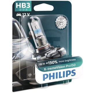Philips Halogenleuchtmittel HB3 X-tremeVision Pro150 12 V, 65 W, Sockel P20d