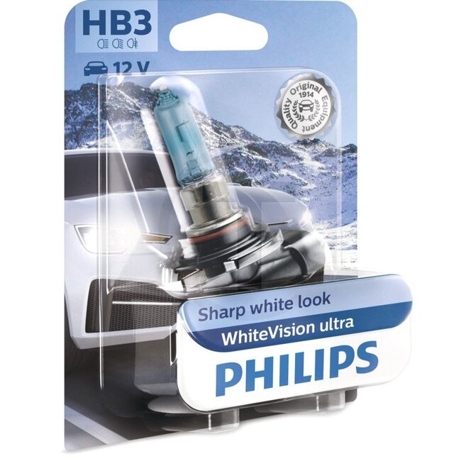 Philips Halogen lamp HB3 12V / 65W - Voltage: 12 V, Power: 65 watts, Socket: P20d - 9005WVUB1