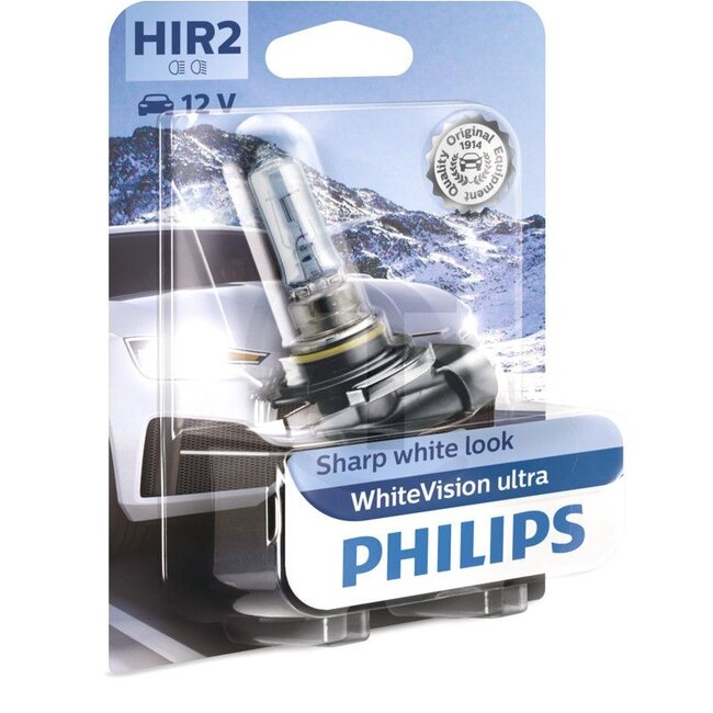 Philips Halogen bulb HIR2 WhiteVision ultra 12 V, 55 W, base PX22d | 9012WVUB1