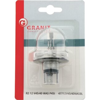 GRANIT Spherical bulb R2 12 V, 45 / 40 W, base P45t, blister