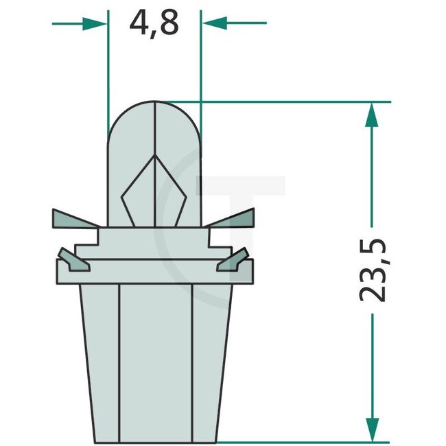 GRANIT Kunststoffsockelbirnen BAX8,5d 12 V, 1,2 W, schwarz - 10 Stück