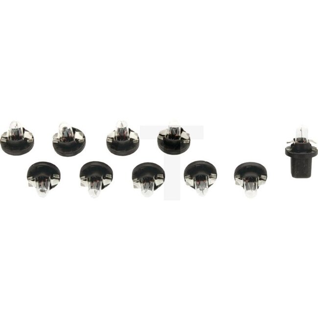GRANIT Plastic socket bulbs BAX10d 12 V, 1,2 W, black - 10 pieces