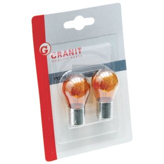 GRANIT Kogellamp PY21W 12 V, 21 W, sokkel BAU15s, blister - 2 stuks