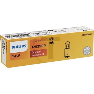 Philips Kogellamp T4W 12 V, 4 W, sokkel BA9s - 10 stuks