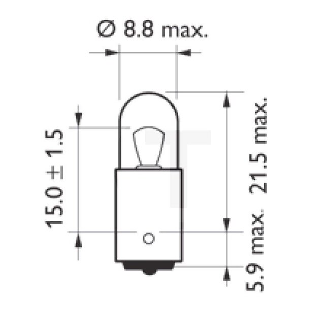 Philips Spherical bulb T4W 12 V, 4 W, base BA9s - 10 pieces | X825283253000, 12929CP