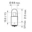 Philips Ball lamp T4W, 10 pcs - 44712929CP, X825283253000, 12929CP, 0050186, 7919500953, 040906 | Voltage: 12 V | Power: 4 watts | Socket: BA9s | Bulb: Spherical bulb | To fit: Rear light, reading light, glove compartment light, boot light, side indicator, rear/p