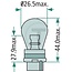 GRANIT Ball lamp P27W 12V / 27W - Voltage: 12 V, Power: 27 watts, Socket: W2, 5x16d - 17941