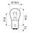 Philips Ball lamp P21/5W - 2 pcs - Voltage: 12 V, Power: 21 / 5 watts, Socket: BAY15d - 190003452246, 2928304, 83985986, 9965147, 12499LLECOB2