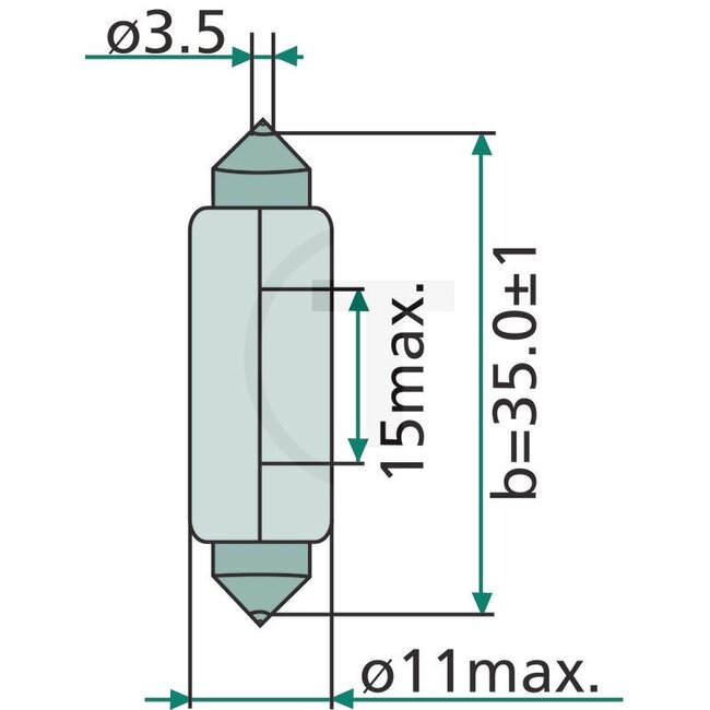 Philips Festoon bulb C5W festoon bulb 12 V, 5 W, base SV 8,5 - 10 pieces | 12844CP