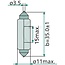 Philips Sofitte C5W - 10 pcs - Voltage: 12 V, Power: 5 watts, Socket: SV8, 5 - 12844CP