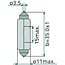 Philips Sofitte C5W halogeen 12 V, 5 W, sokkel SV 8,5 - 10 stuks | 12844CP