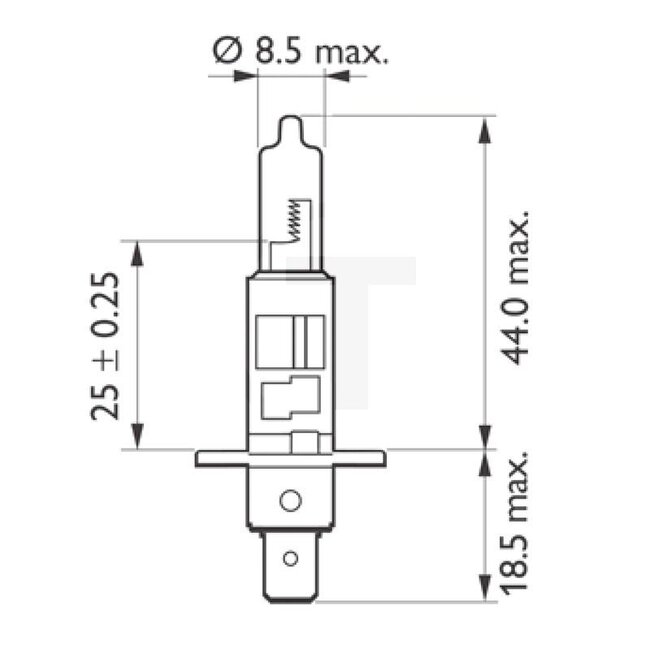 Philips Halogen bulb H1 24 V, 70 W, base P14,5s, MasterLife | 13258MLC1