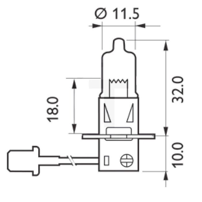 Philips Halogenleuchtmittel H3 24 V, 70 W, Sockel PK22s, MasterLife | 13336MLC1