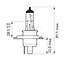 Philips Halogenlampe H4 - 2 Stück - Spannung: 24 V, Leistung: 75 / 70 Watt, Sockel: P43t-38 - 13342MDBVS2