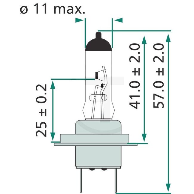 Philips Halogenleuchtmittel H7 MasterDuty Abblendlicht 24 V, 70 W, Sockel PX26d | 13972MDC1