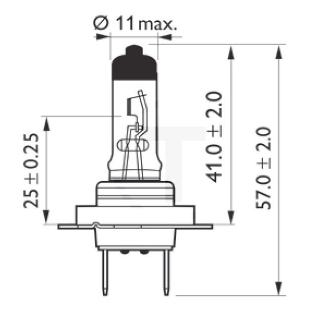 Philips Halogen bulb H7 24 V, 70 W, MasterDuty BlueVision - 2 pieces | 13972MDBVS2