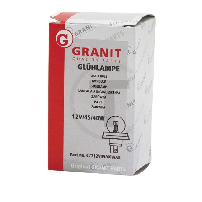 GRANIT Gloeilamp R2 24 volt / 55W - 70724V55/50WAS, 13620C1 | Spanning: 24 V | Vermogen: 55 Watt | Sokkel: P45t