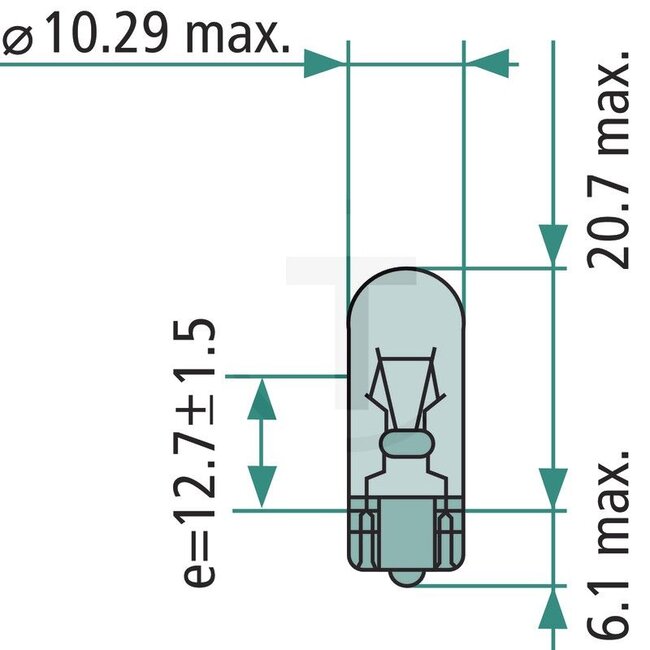 Philips Glassockellampen W3W 24 V, 3 W, Sockel W2,1x9,5d - 10 Stück | 13256CP
