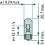 Philips Glassockellampe W3W - 10 Stück - Spannung: 24 V, Leistung: 3 Watt, Sockel: W2,1x9,5d - 13256CP