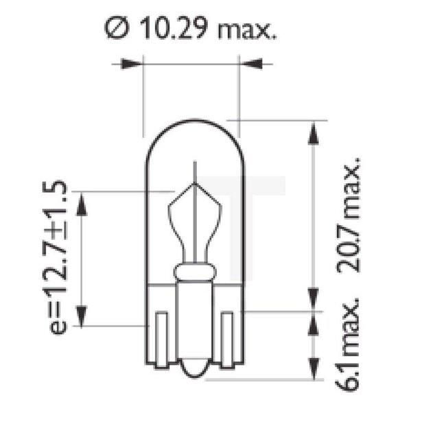 Philips Glass socket bulbs W5W 24 V, 5 W, base W2,1x9,5d - 10 pieces | 13961CP