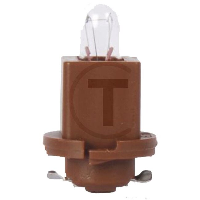 GRANIT Plastic base lamps EBSR6, 10 pcs - 50789901234 | Voltage: 24 V | Power: 1,2 watts | Socket: EBSR6 | Ø: 12,4 mm | Colour: Brown | Height: 20 mm | Bulb: Plastic socket bulb | Material: Plastic | Type: Brown