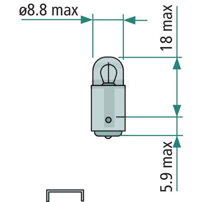 Philips Spherical bulb T2W standard 24 V, 2 W, BA9s - 10 pieces | 13913CP