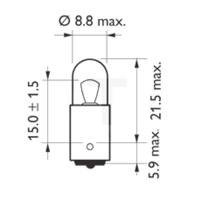 Philips Kogellamp T4W standaard 24 V, 4 W, BA9s, ECE - 10 stuks | 13929CP