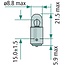 Philips Ball lamp T4W - 10 pcs - Voltage: 24 V, Power: 4 watts, Socket: BA9s - 13929MDCP