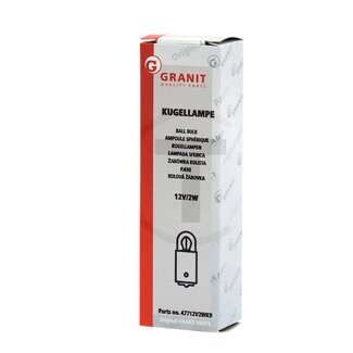 GRANIT Spherical bulb T2W 24 V, 2 W, BA9s - 10 pieces