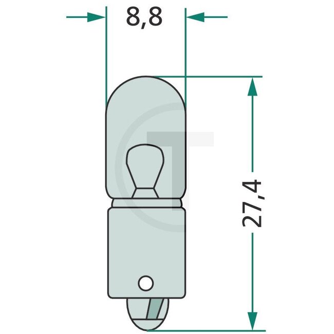 GRANIT Spherical bulb T2W 24 V, 2 W, BA9s - 10 pieces | 13913GRNCP