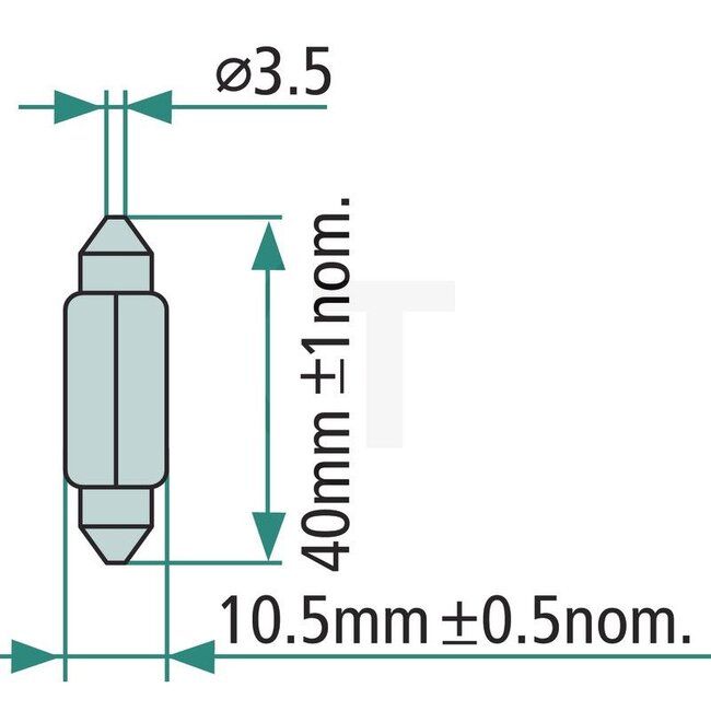 Philips Sofitte Festoon T10,5x43 5 W, 24 V, Sockel SV8,5 - 10 Stück - 13864CP