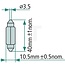 Philips Sofitte Festoon T10,5x43 5 W, 24 V, Sockel SV8,5 - 10 Stück - 13864CP