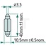 Philips Ampoule navette Festoon T10.5x43 10W - 10 pièces - 44713866CP, 13866CP