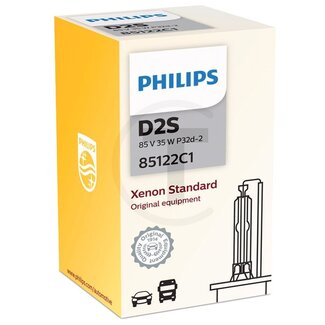 Philips Xenonlamp D2S 85 volt / 35 W - Spanning: 85 V, Vermogen: 35 Watt, Sokkel: P32d-2