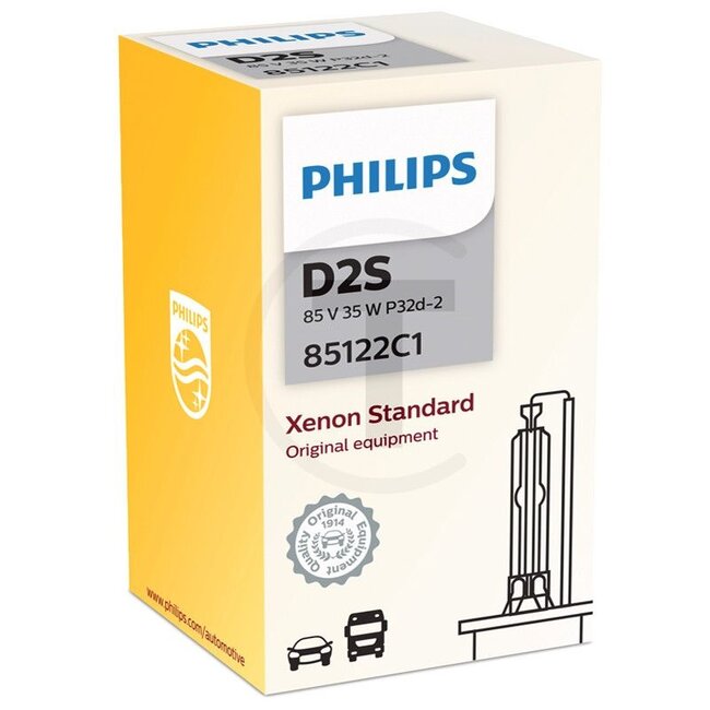 Philips Xenonlamp D2S 85 volt / 35 W - 44785122C1, 85122C1 | Spanning: 85 V | Vermogen: 35 Watt | Sokkel: P32d-2