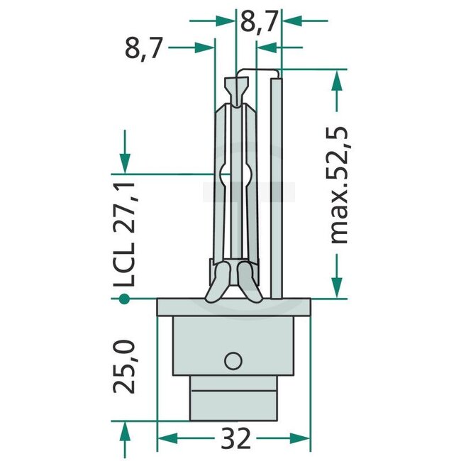 Philips Xenon light D2S 85V / 35W - Voltage: 85 V, Power: 35 watts, Socket: P32d-2 - 85122C1