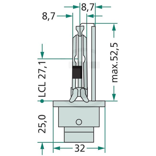 Philips Xenonlampe D2R Xenon Vision 85 V, 35 W, Sockel P32d-3