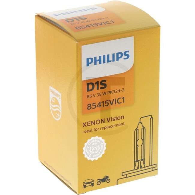 Philips Xenonlamp D1S 85 volt / 35 W - 44785410, 85415VIC1 | Spanning: 85 V | Vermogen: 35 Watt | Sokkel: PK32d-2