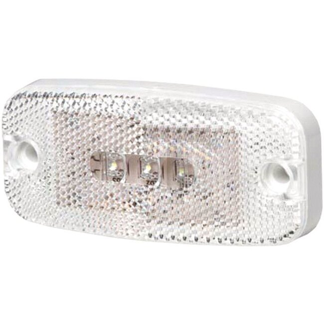 HELLA LED breedtelicht-reflector - 455VF2PG 357008031, VF2PG357008031 | Kleur: weiß / klar | Aansluiting: 500 mm kabel met open leidingseinden | Vorm: rechteckig
