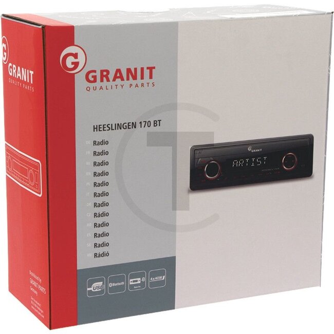 GRANIT Radio Heeslingen 170 BT Passend für kurze Schächte dank verringerter Einbautiefe (kein CD-Laufwerk)! - 7919095261, 7919095217, 2001019000001