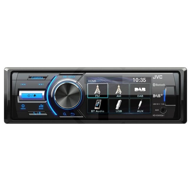 KENWOOD Radio KD-X561DBT (JVC) inkl. KENWOOD Rüc DAB+ Radio mit 3 Zoll TFT-Farbdisplay, inkl. Antenne, Bluetooth, USB und AUX-in - KD-X561DBT
