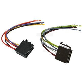 GRANIT ISO-adapter ISO-stekker stroom + 4 luidsprekers, 15 cm