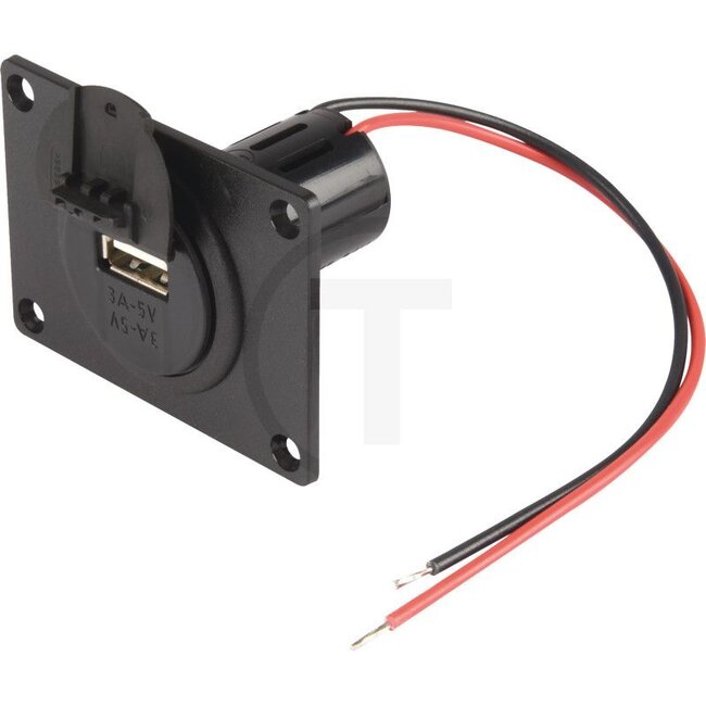 GRANIT USB socket USB-A - 5070011072 | Version: Connection type: USB, Output voltage: 5, With overvoltage protection V | Output voltage: 5 V | Voltage: 12/24 V | Connection type: USB | Cable length: 150,0 mm | Additional information: With overvoltage protection