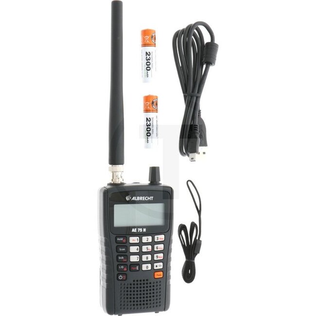 Albrecht Radioscanner Albrecht AE 75H, 7 Servicereifen, 300 Speicherplätze - 1-12612-45, 01-12612-45
