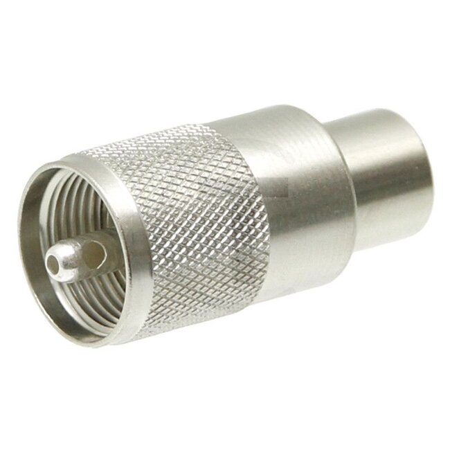 STABO HF plug PL-259/6 - Version: Coaxial plug, UHF standard for cable Ø 6 mm, Teflon insulation