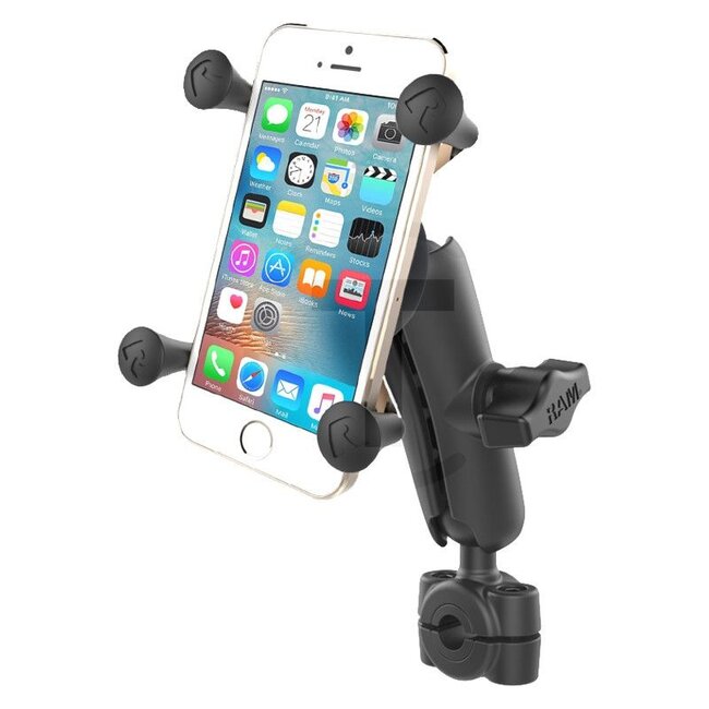 RAM MOUNTS X-Grip mount - 5070010047 | Material: High-strength composite | Contents: X-Grip mobile phone mount, Torque clamp diameter 1.0 to 1.6 cm, Connecting arm 90 mm | Description: • With Torque clamp 1.0 to 1.6 cm (B-ball)  | • Stable and secure grip on all smo